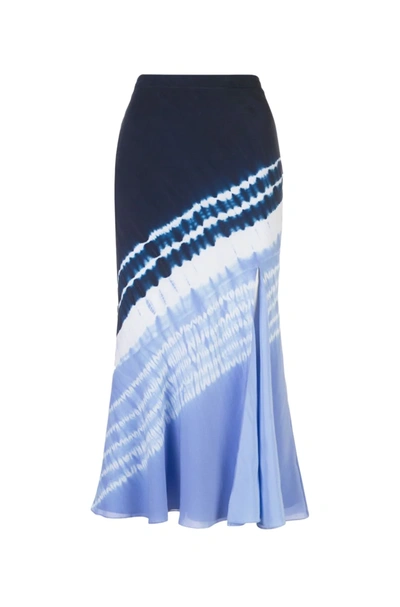 Shop Altuzarra 'sachiko' Skirt In Blue