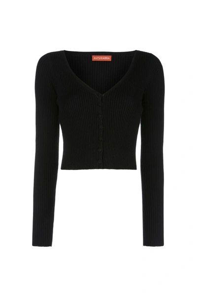 Shop Altuzarra 'eva' Knit Cardigan In Black