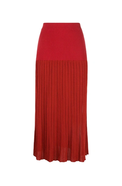 Shop Altuzarra 'dean' Knit Skirt In Orange