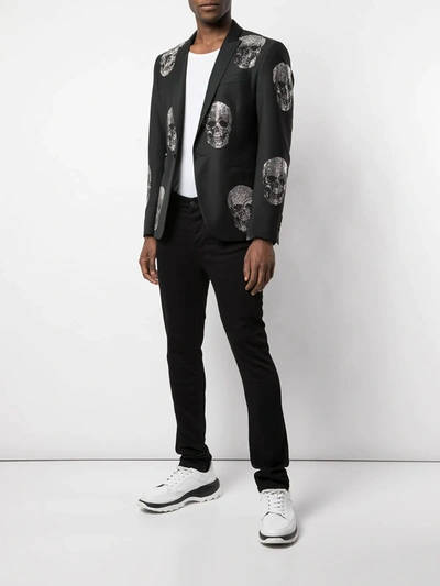 Shop Philipp Plein Skull Blazer In Black