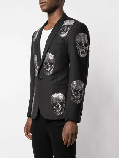 Shop Philipp Plein Skull Blazer In Black