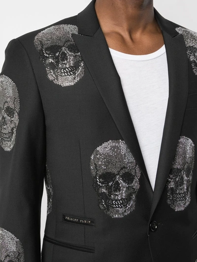 Shop Philipp Plein Skull Blazer In Black
