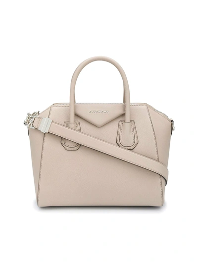Shop Givenchy Antigona Small Leather Tote In Nude & Neutrals