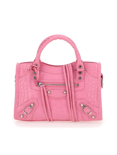Shop Balenciaga Classic City Mini Tote Bag In Pink & Purple