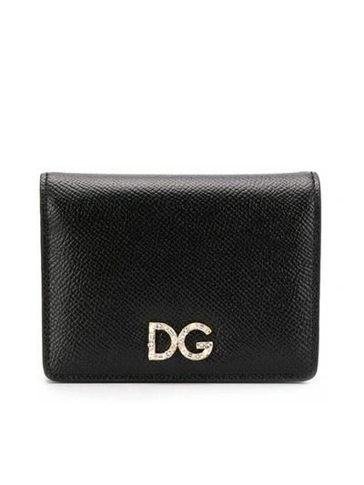 Shop Dolce & Gabbana Embellished Wallet In Black