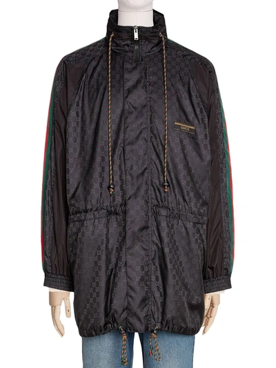 Shop Gucci Gg Jacquard-woven Jacket In Black