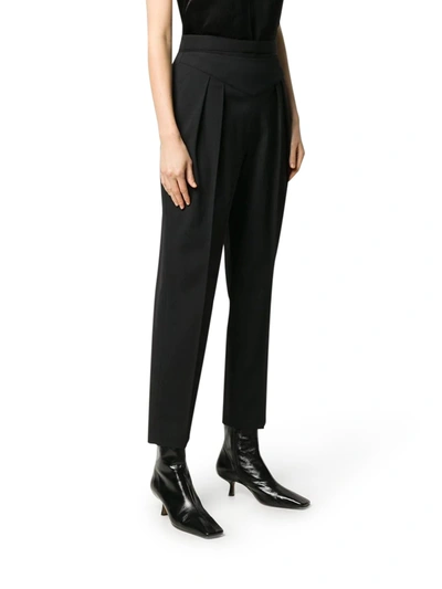 Shop Red Valentino High Waisted Trousers In Black