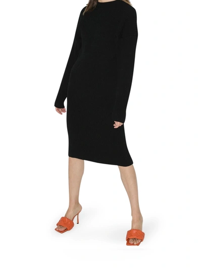 Shop Bottega Veneta Knit Dress In Black