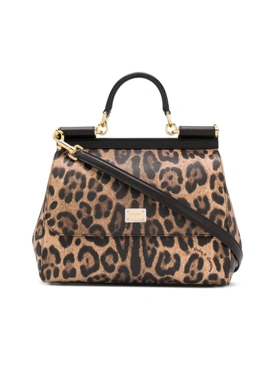 Shop Dolce & Gabbana Medium Sicily Handbag In Dauphine Leather In Multicolour