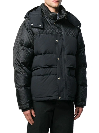 Shop Gucci Padded Gg Jacket In Black