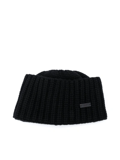Shop Saint Laurent Rib-knit Cashmere Beanie In Black