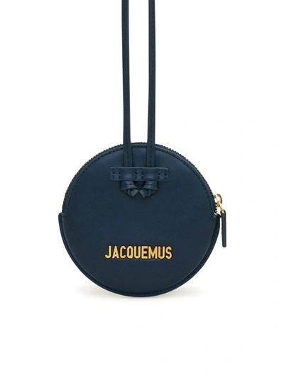 Shop Jacquemus Round Coin Purse In Blue