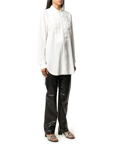 Shop Bottega Veneta Shirt With Padded Detail In White