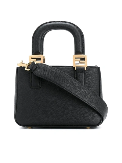 Shop Fendi Small Ff Tote Bag In Black