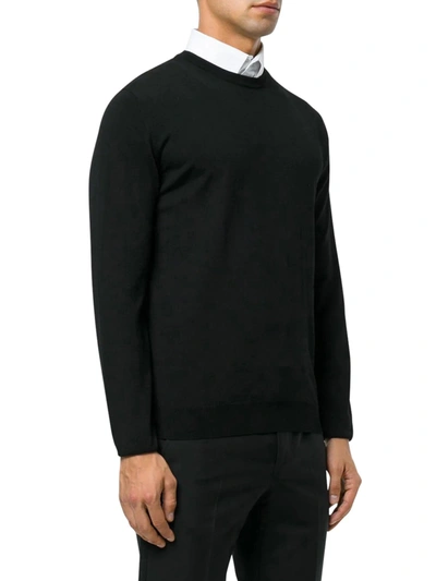 Shop Zanone Textured Sweater In Black
