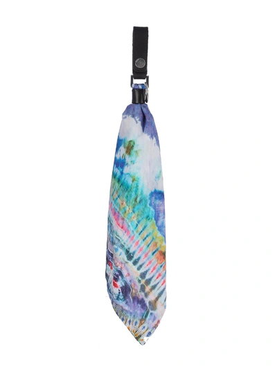 Shop Amiri Tie Dye Bandana Keychain In Multicolour