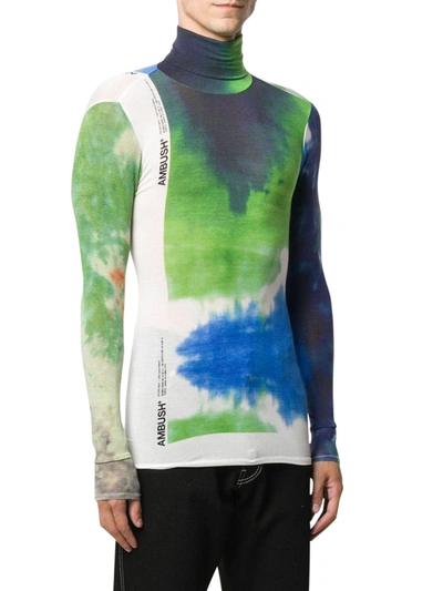 Shop Ambush Tie-dye Long-sleeved T-shirt In Multicolour