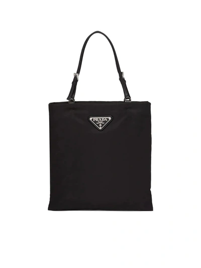 Shop Prada Top Handle Tote Bag In Black