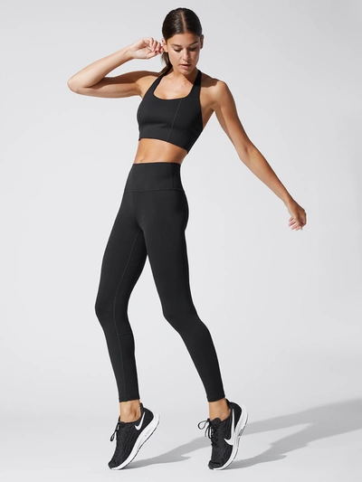 Shop Carbon38 High Rise Full-length Legging In Diamond Compression In Black