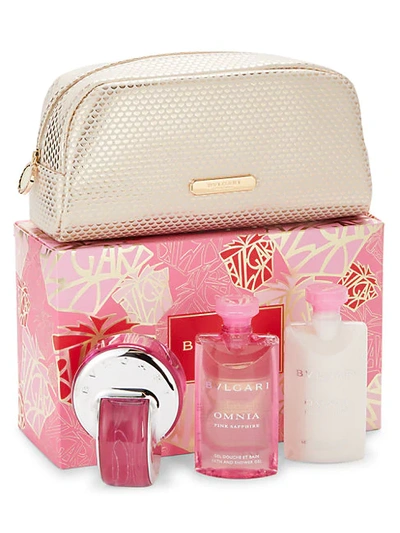 Shop Bvlgari 3-piece Omnia Pink Sapphire Eau De Toilette, Body Lotion & Shower Gel Set