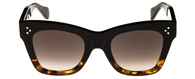Shop Celine 40004i Cat-eye Sunglasses In Brown