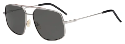 Shop Fendi Men 0007/s Navigator Sunglasses In Grey