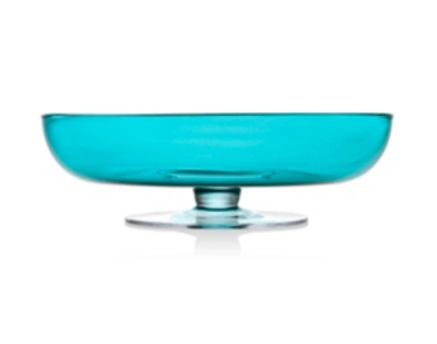 Shop Godinger Novo Rondo 10" Sea Blue Bowl In Aqua