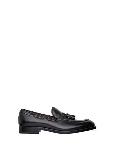 Shop Fratelli Rossetti Leather Loafers In Nero