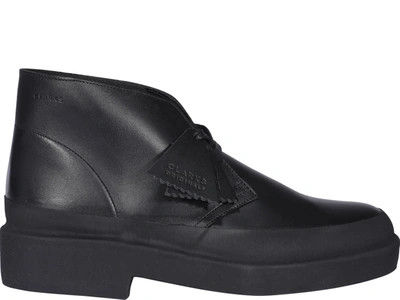 Shop Clarks Desert Boots Lace Up Shoes In Black