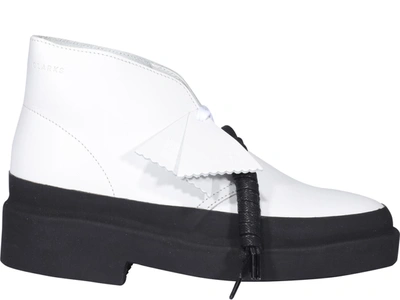 Shop Clarks Desert Boots Lace Up Shoes In White