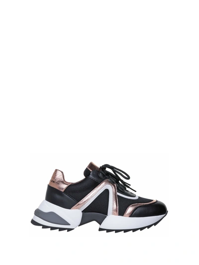 Shop Alexander Smith Marble Black Sneakers In Nero/rame