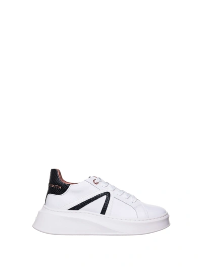 Shop Alexander Smith Carnaby White Sneakers In Nero/bianco