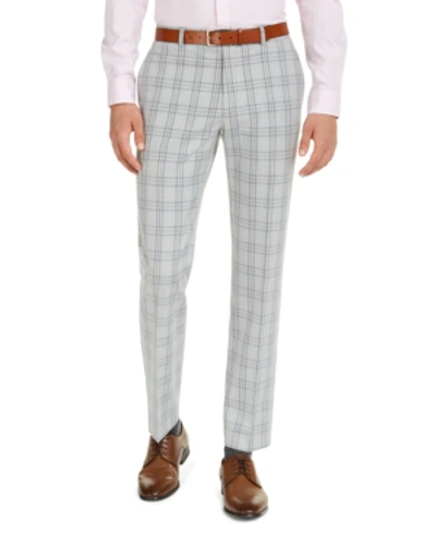 Tommy Hilfiger Men's Modern-fit Th Flex Stretch Comfort Solid Performance  Pants In Grey Plaid