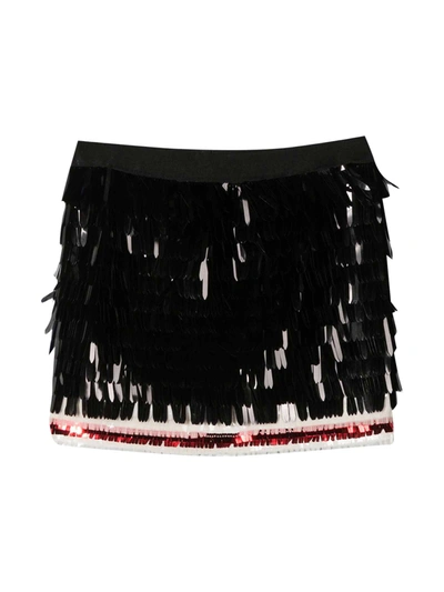 Shop Dsquared2 Black Mini Skirt Teen In Unica