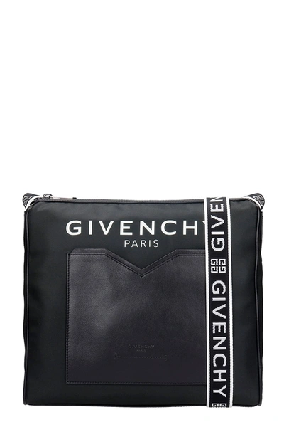 Shop Givenchy Light 3 Shoulder Bag In Black Polyamide