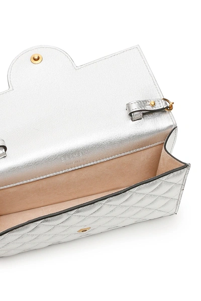 Shop Balmain B-phone Bag In Silver