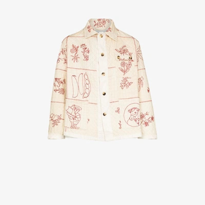 Shop Bode X Browns 50 Summer Quilted Jacket In Neutrals