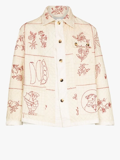 Shop Bode X Browns 50 Summer Quilted Jacket In Neutrals