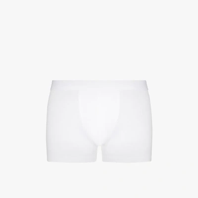 Shop Zimmerli Logo Band Boxer Briefs In White