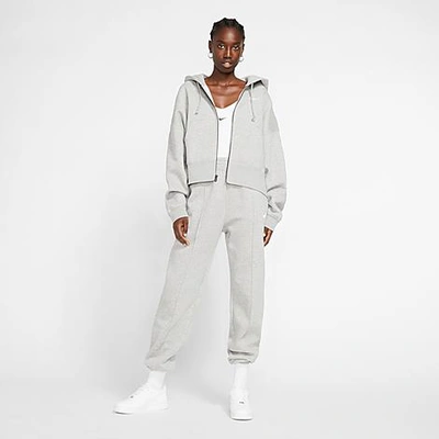 Shop Nike Women's Sportswear Essential Fleece Jogger Pants In Grey
