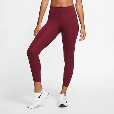 Shop Nike Women's One Luxe Cropped Tights In Red