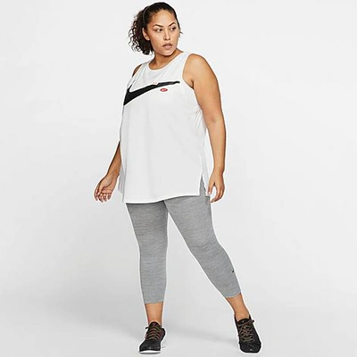 Shop Nike Women's One Crop Training Tights (plus Size) In Grey