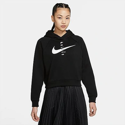 Shop Nike Women's Sportswear Swoosh Hoodie In Black