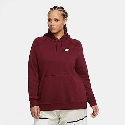 Shop Nike Women's Sportswear Essential Hoodie (plus Size) In Purple