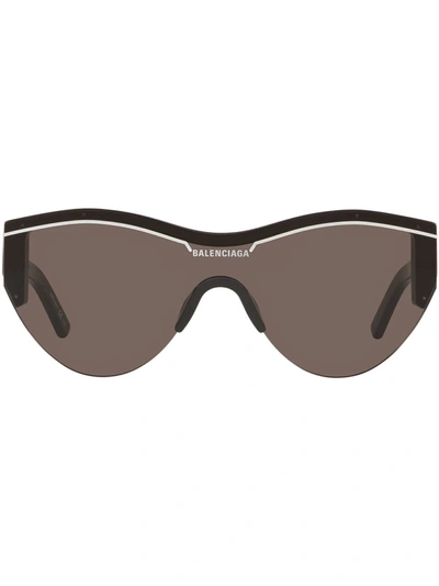 Shop Balenciaga Ski Cat-eye Frame Sunglasses In Black