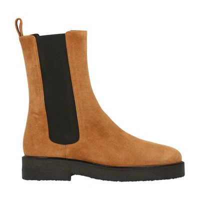 Shop Staud Palamino Boots In Tan Black