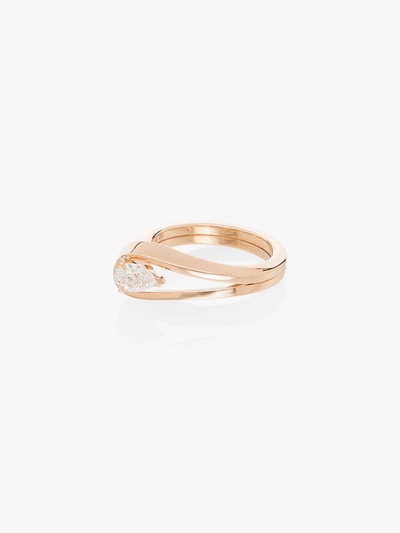 Shop Repossi 18k Rose Gold Serti Inversé Diamond Ring In Pink