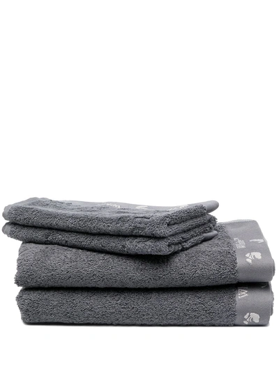 Shop Off-white Man Swimming Towel Set In Grey