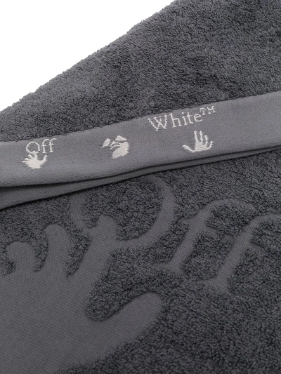 Shop Off-white Man Swimming Towel Set In Grey