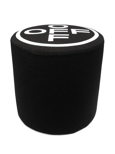 Shop Off-white Cross Logo Print Stool In Black